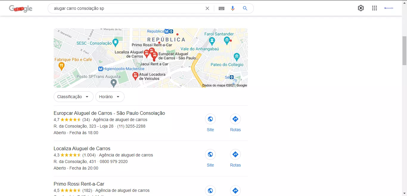 Empresa aparecer no Google
